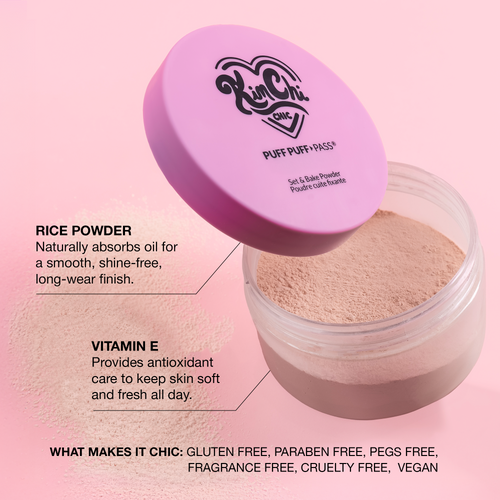 KimChiChic Beauty KimChiChic Beauty Puff Puff Pass Set and Bake Loose Setting Powder for Makeup, Matte Face Powder